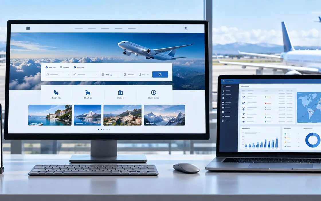 Airline website, mobile services and internal operations dashboard