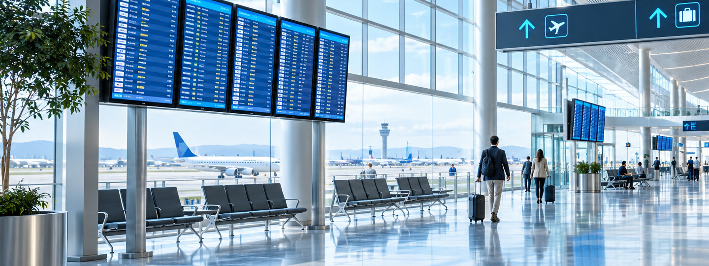 Airport flight information and integrated guidance system