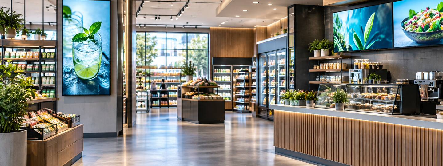 Integrated ordering and menu-board operations in a retail store